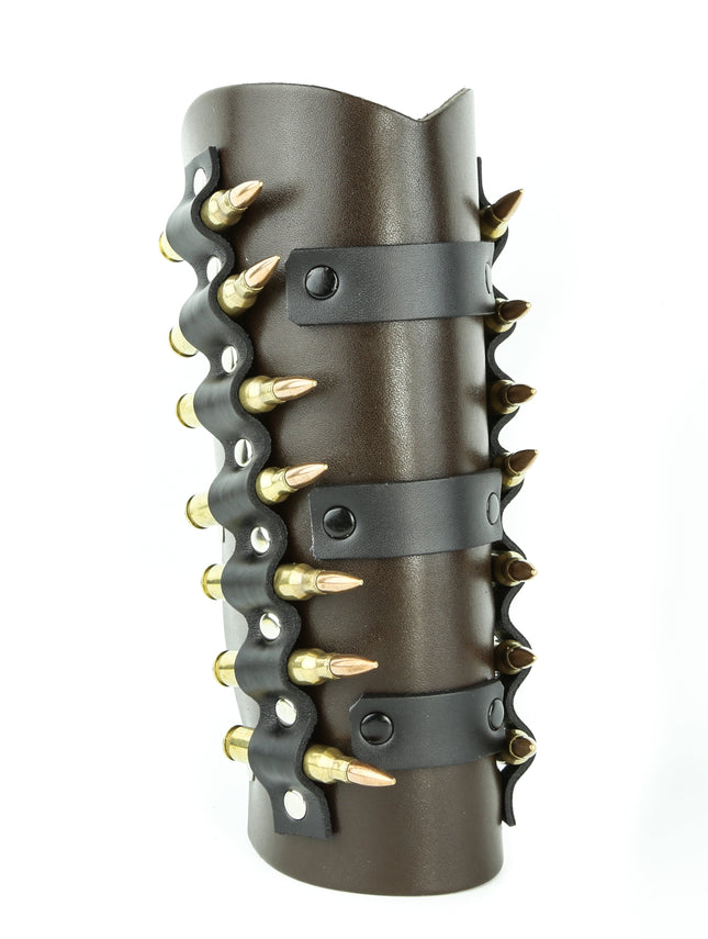 ARM149 SIDE BULLET AND LEATHER STRAP ARMBAND