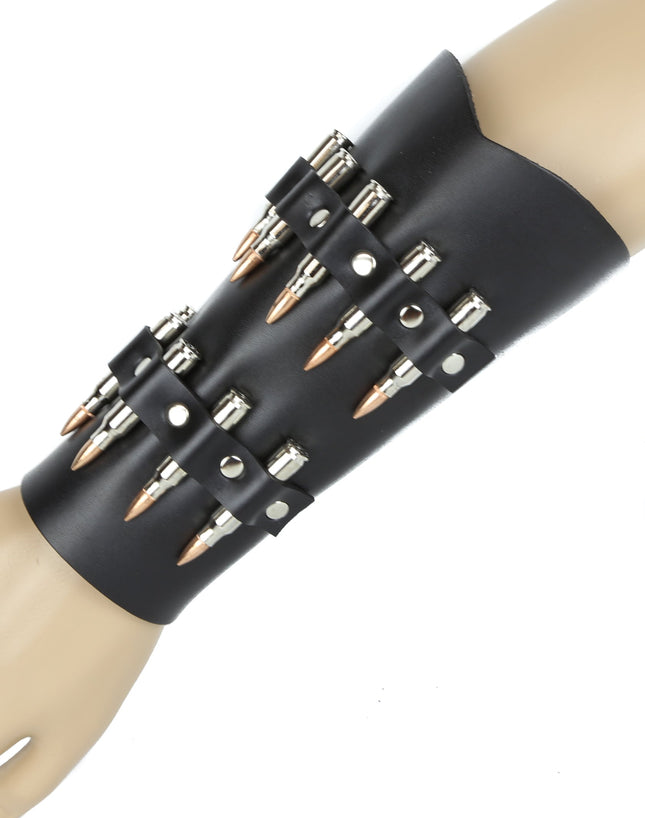 ARM157-NIC 2 ROW NICKEL BULLET ARMBAND