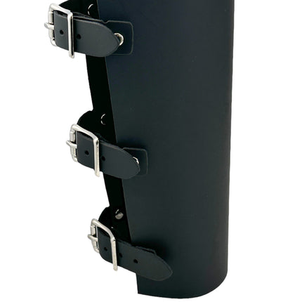 ARM167  9" LONG PLAIN LEATHER GAUNTLET