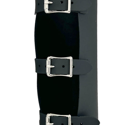 ARM167  9" LONG PLAIN LEATHER GAUNTLET