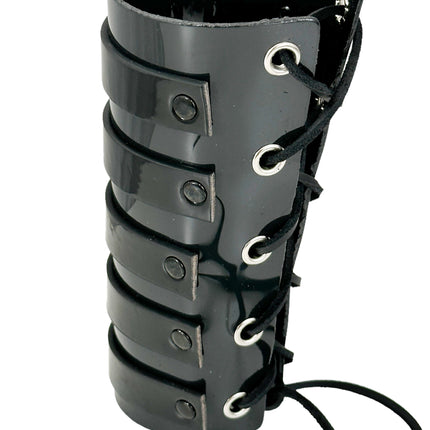 ARM178VN-BLK  LACED GAINTLET  VINYL PVC