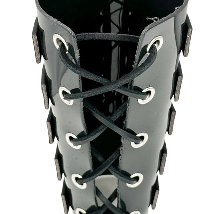 ARM178VN-BLK  LACED GAINTLET  VINYL PVC