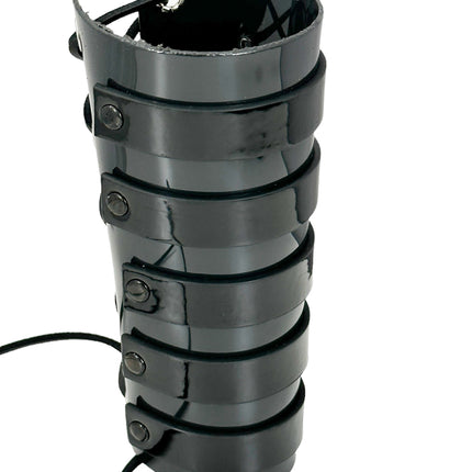 ARM178VN-BLK  LACED GAINTLET  VINYL PVC