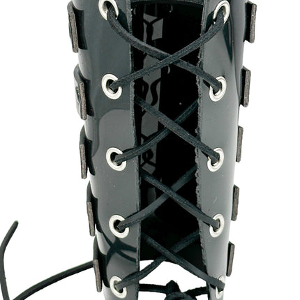 ARM178VN-BLK  LACED GAINTLET  VINYL PVC