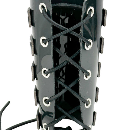 ARM178VN-BLK  LACED GAINTLET  VINYL PVC