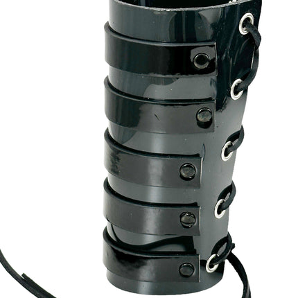 ARM178VN-BLK  LACED GAINTLET  VINYL PVC