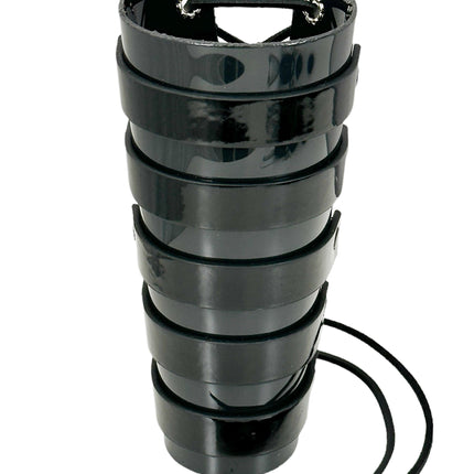 ARM178VN-BLK  LACED GAINTLET  VINYL PVC