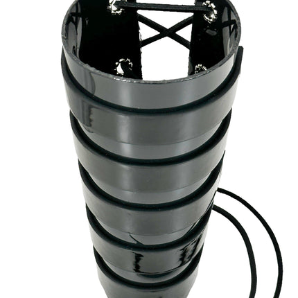 ARM178VN-BLK  LACED GAINTLET  VINYL PVC