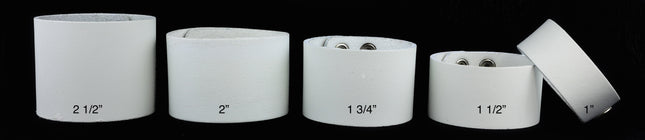 BC100WHT WHITE GENUINE LEATHER PLAIN BRACELET