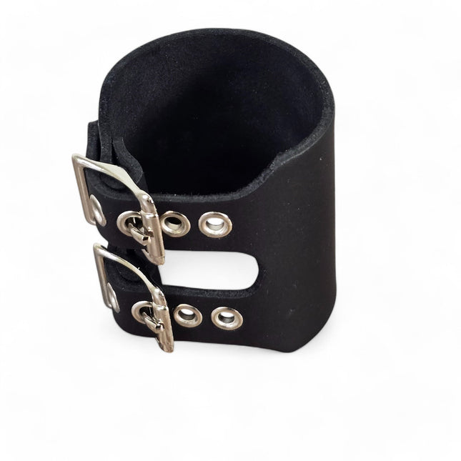 BC100DBL  4" WIDE DOUBLE BUCKLE PLAIN BRACELET