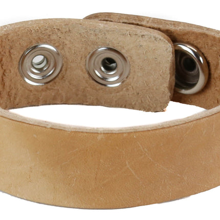 BC100BEIGE NUDE BEIGE LEATHER BRACELET CUFF