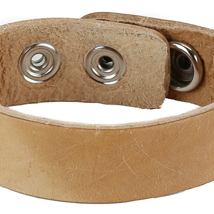 BC100BEIGE NUDE BEIGE LEATHER BRACELET CUFF