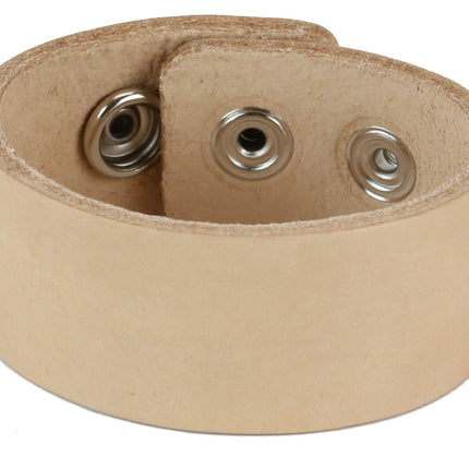 BC100BEIGE NUDE BEIGE LEATHER BRACELET CUFF