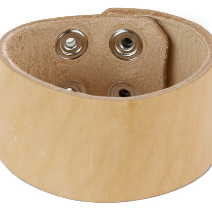 BC100BEIGE NUDE BEIGE LEATHER BRACELET CUFF