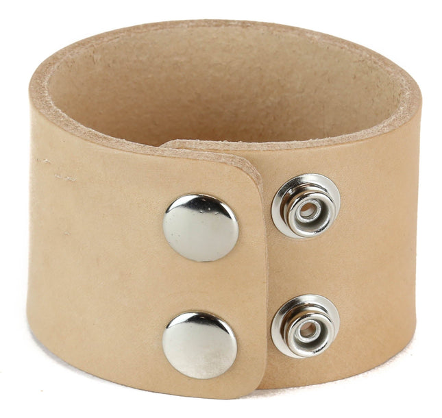 BC100BEIGE NUDE BEIGE LEATHER BRACELET CUFF