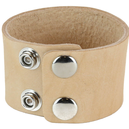 BC100BEIGE NUDE BEIGE LEATHER BRACELET CUFF