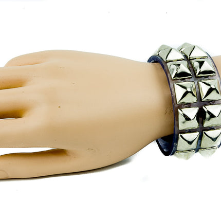 BC112VN  CLEAR VINYL STUDDED BRACELET
