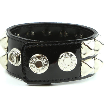 BC112P PATENT 2 ROW PYRAMID STUD BRACELET