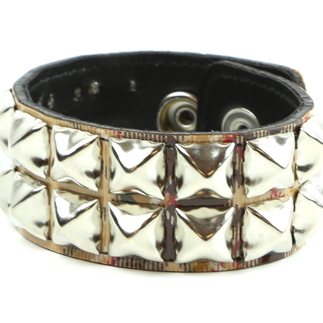 BC112PD PLAID STUDDED BRACELET