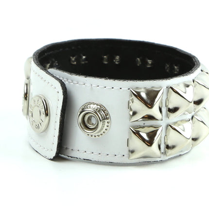 BC112P PATENT 2 ROW PYRAMID STUD BRACELET