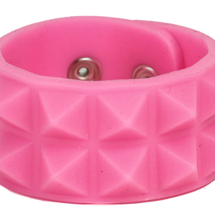 BC112RUB RUBBER 2 ROW 1/2" PYRAMID BRACELET