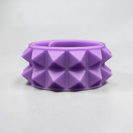 BC112RUB SILICONE RUBBER 2 ROW 1/2" PYRAMID BRACELET