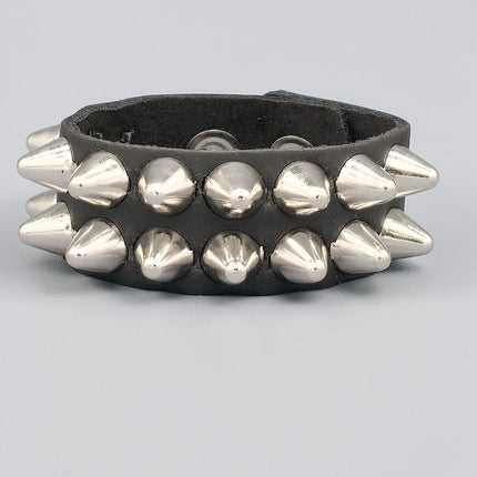 BC255UK  2 ROW LARGE UK77 TALL CONEHEAD BRACELET