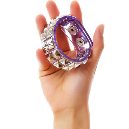 BC112VN  CLEAR VINYL STUDDED BRACELET