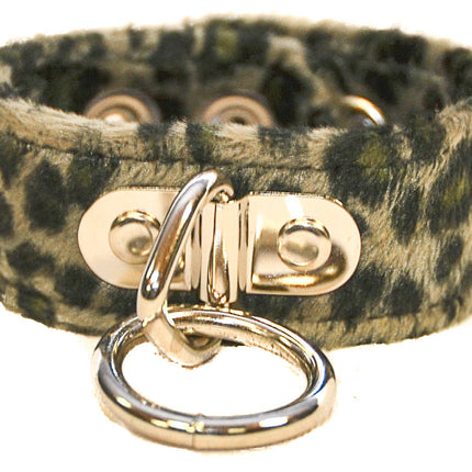 BC113L LEOPARD BONDAGE BRACELET CUFF