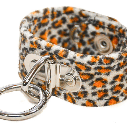 BC113L LEOPARD BONDAGE BRACELET CUFF