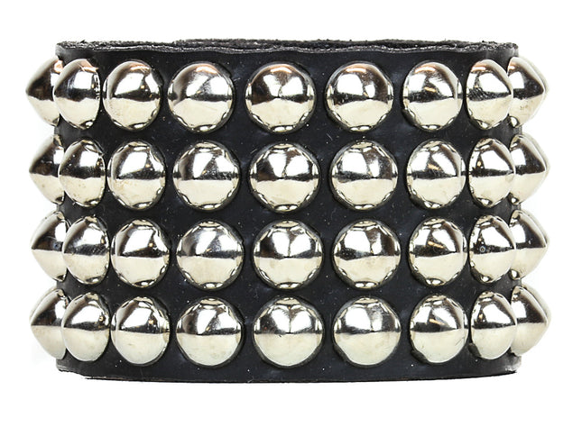 BC116 4 ROW MINI CONICAL STUDDED BRACELET