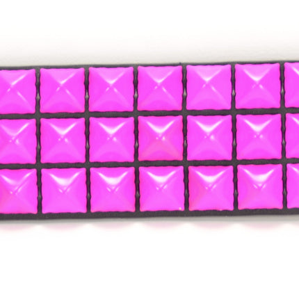 BC127 3 ROW 1/2" PYRAMID STUD SNAP BRACELET