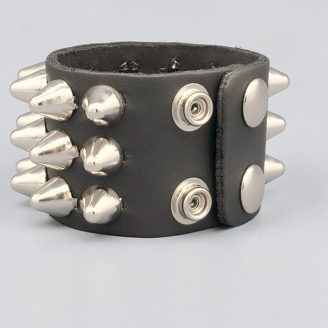 BC256UK 3 ROW LARGE UK77 TALL CONEHEAD BRACELET