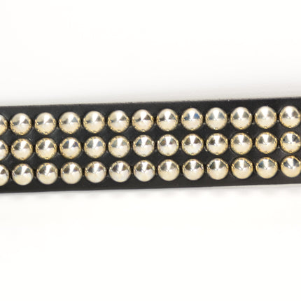 BC129 3 ROW MINI CONICAL STUDDED BRACELET