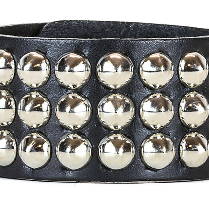 BC129 3 ROW MINI CONICAL STUDDED BRACELET