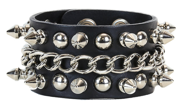 BC141  CHIAN SPIKE STUDDED BRACELET