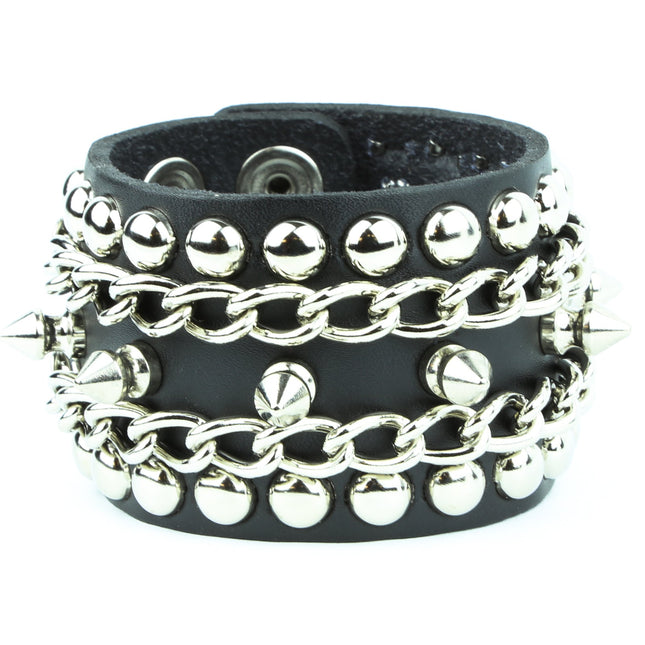 BC153  CHIAN SPIKE STUDDED BRACELET