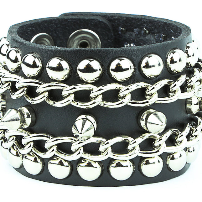 BC153  CHIAN SPIKE STUDDED BRACELET