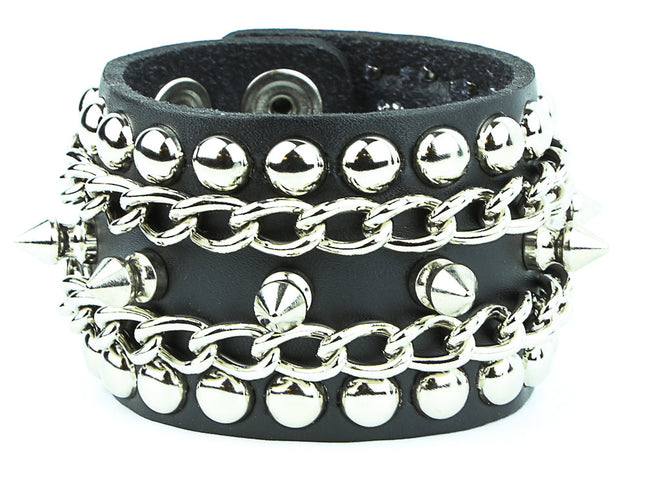 BC153  CHIAN SPIKE STUDDED BRACELET
