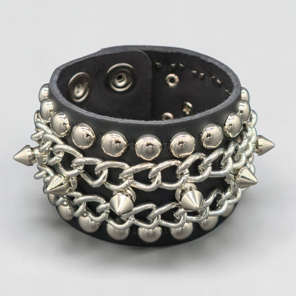 BC153  CHIAN SPIKE STUDDED BRACELET