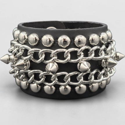 BC153  CHIAN SPIKE STUDDED BRACELET