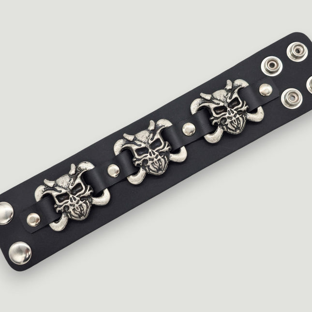BC159 SKULL OR DEVIL CUFF BRACELET