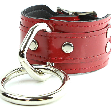 BC167P  PATENT BONDAGE BRACELET