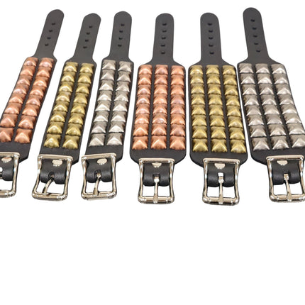 BC170 ANTIQUE PYRAMID STUDDED BUCKLE BRACELET