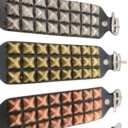 BC170 ANTIQUE PYRAMID STUDDED BUCKLE BRACELET