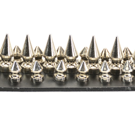 BC171 3 ROW 22 PCS 1" &  1/2" TREE SPIKE BUCKLE BRACELET