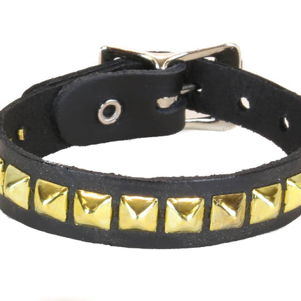 BC176 1 ROW 1/4" MINI PYRAMID BUCKLE BRACELET