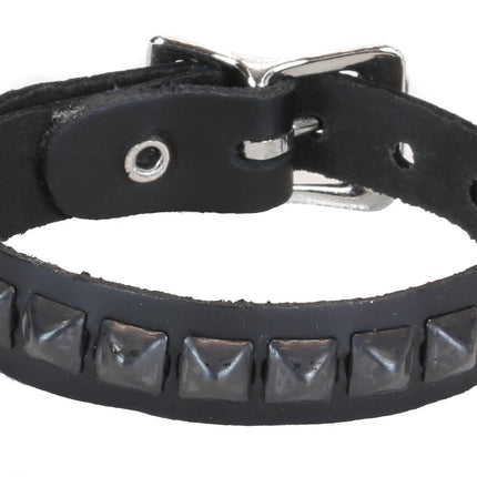 BC176 1 ROW 1/4" MINI PYRAMID BUCKLE BRACELET