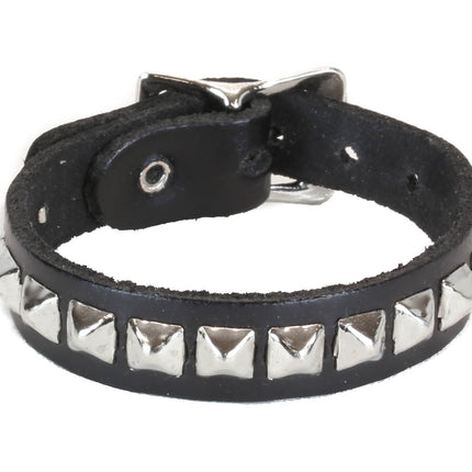 BC176 1 ROW 1/4" MINI PYRAMID BUCKLE BRACELET