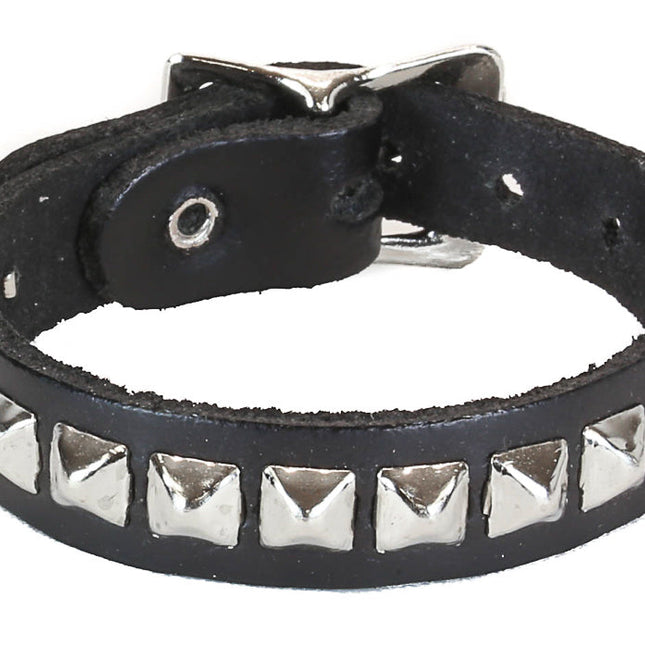 BC176 1 ROW 1/4" MINI PYRAMID BUCKLE BRACELET